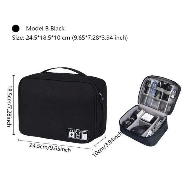 Waterproof Travel Cable Organizer Bag – Portable Digital Storage Pouch for Electronic Accessories