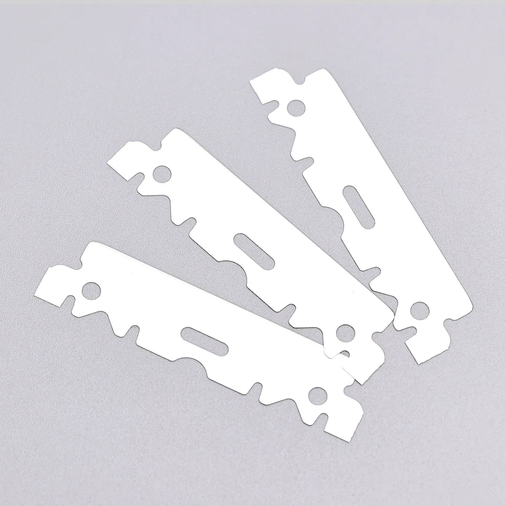 100pcs Stainless Steel Safety Razor Blades — Replacement Shaving Blades for Men’s Razors & Barber Tools
