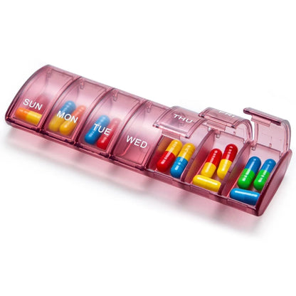 Weekly Pill Organizer - Extra-Large Medicine & Vitamin Planner Case for Travel and Daily Use
