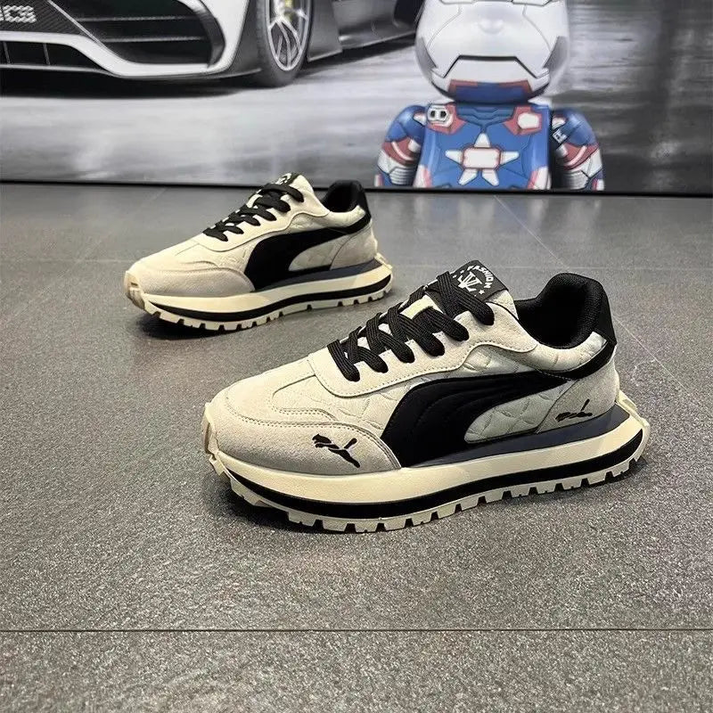 Men’s Casual Sports Shoes - Thick Sole Non-Slip Outdoor Sneakers with Soft Comfort for Summer
