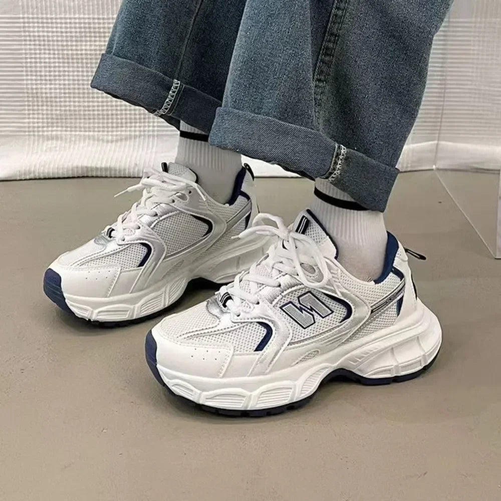 Women's Luxury Thick Sole Sneakers – Breathable Mesh Casual Fashion Trainers