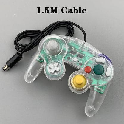 Transparent Wired Game Controller for GameCube NGC – Replacement Handheld Joystick for Video Game Console