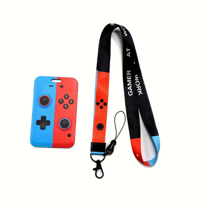 Game Controller Lanyard Badge Holder – ID Card Neck Strap Keychain for Work & Events