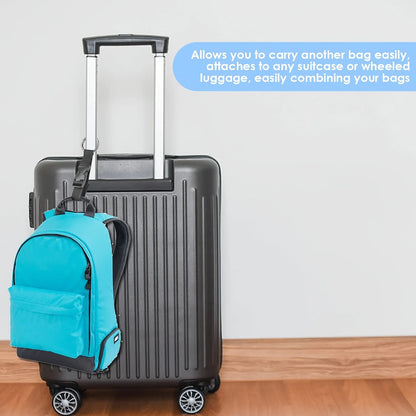 Travel Luggage Fixed Strap - Portable External Strap with Release Buckle, Add-A-Bag Luggage Strap and Jacket Holder for Backpacks