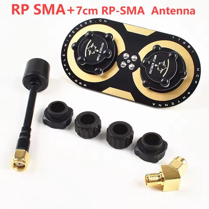 Maple Leaf 5.8GHz 11dBi Circular-Polarized FPV Antenna Kit — Compatible with FatShark & SKYZONE EV300D RC Goggles/Monitors