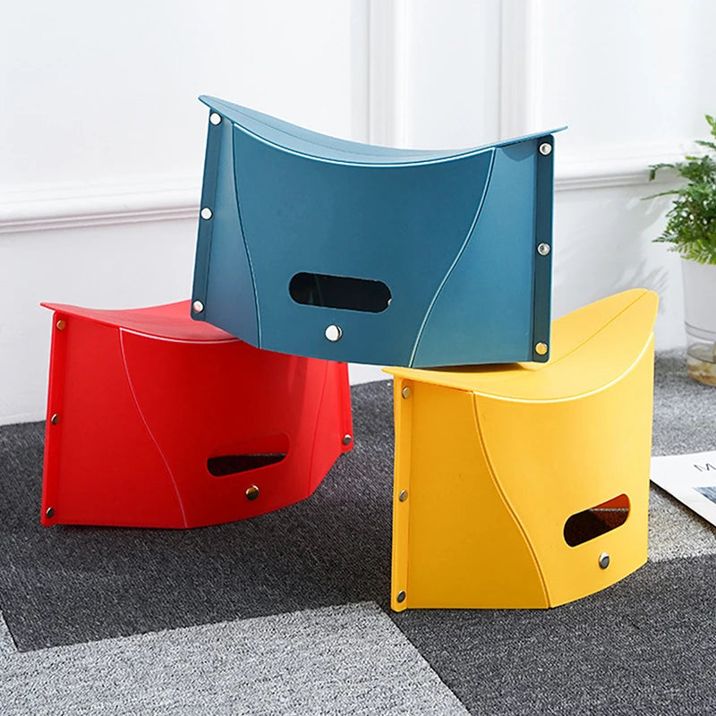 Plastic Portable Folding Stool – Outdoor Camping Chair, Storage Stool, Compact Folding Chair for Easy Use