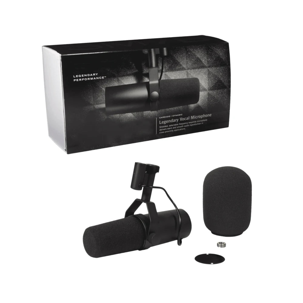Professional Dynamic Microphone – Selectable Frequency Response Mic for Studio Recording & Performance Vocals, Compatible with Shure SM7B