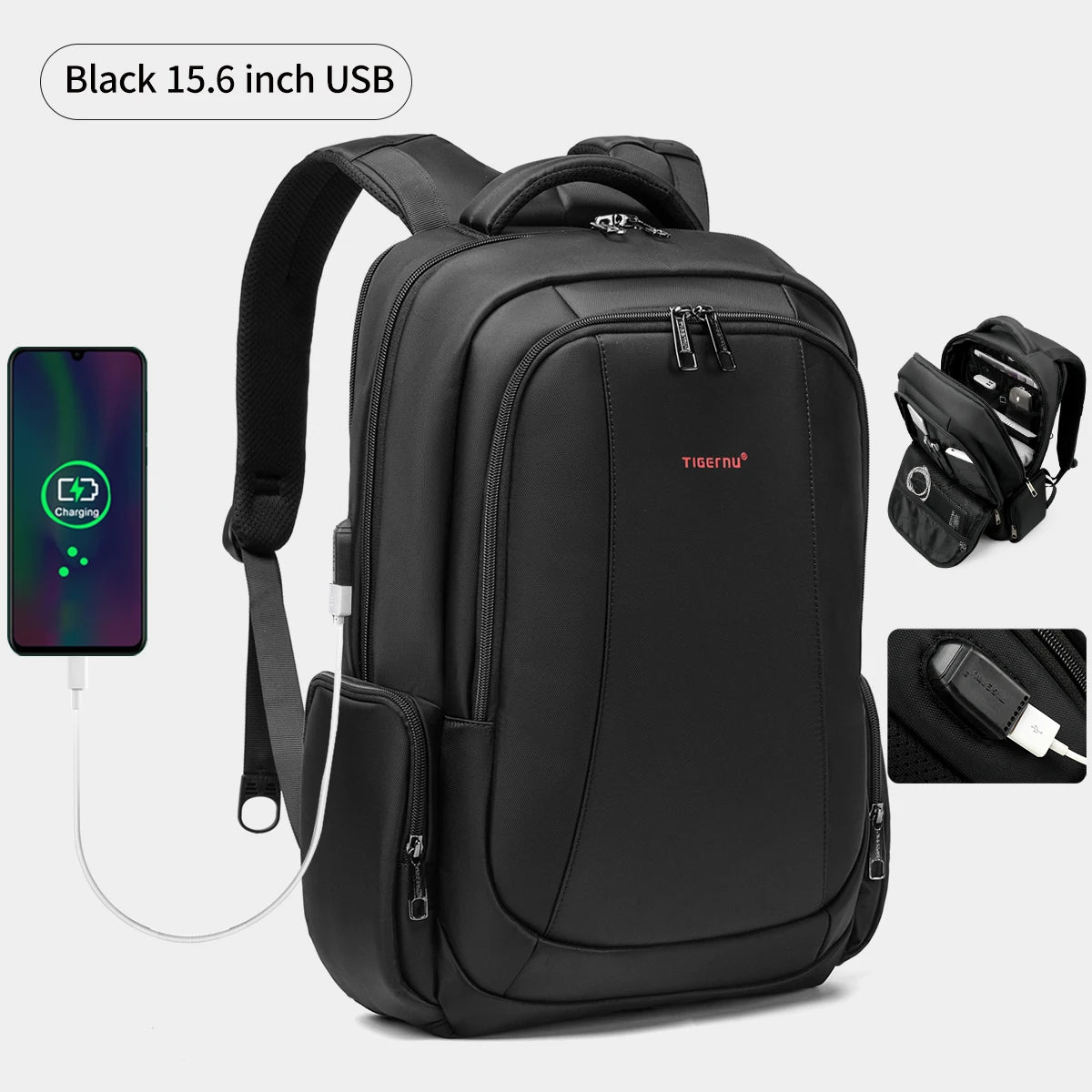Lifetime Warranty Men’s Laptop Backpack – Anti-Theft Travel & School Bag for 14-17.3 Inch Laptops, Male Knapsack