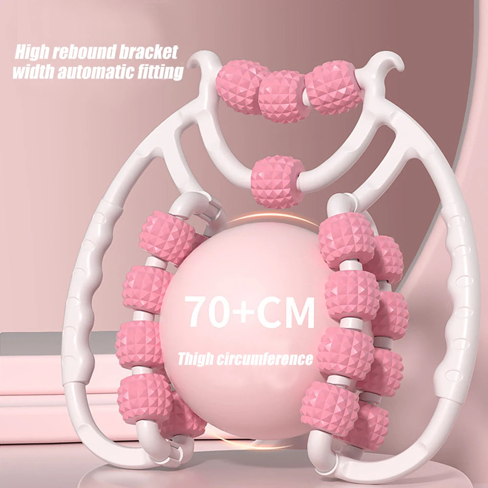 Portable Round Massager Roller – Waist, Abdominal & Leg Clip Tool for Cellulite, Stovepipe & Meridian Massage