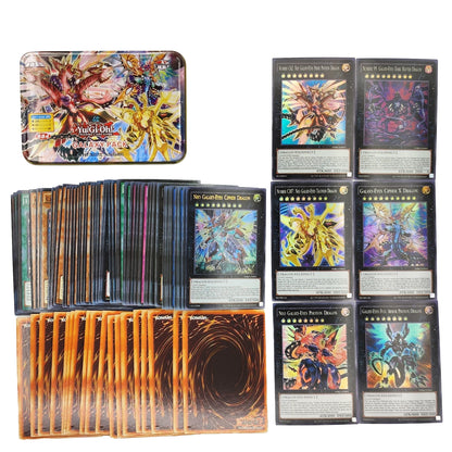 Yu-Gi-Oh! Kaiba Pack 3 Card Deck - English TCG Holographic Blue-Eyes White Dragon Cards with Tin Box