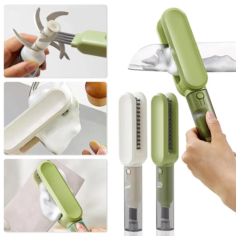P4 Tableware Cleaning Brush – Strong Decontamination Scrubber in Green for Dishes & Utensils