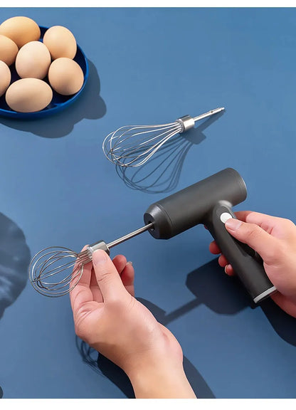 Wireless Electric Handheld Mixer – 3-Speed Portable Egg Beater for Baking, Dough & Cream