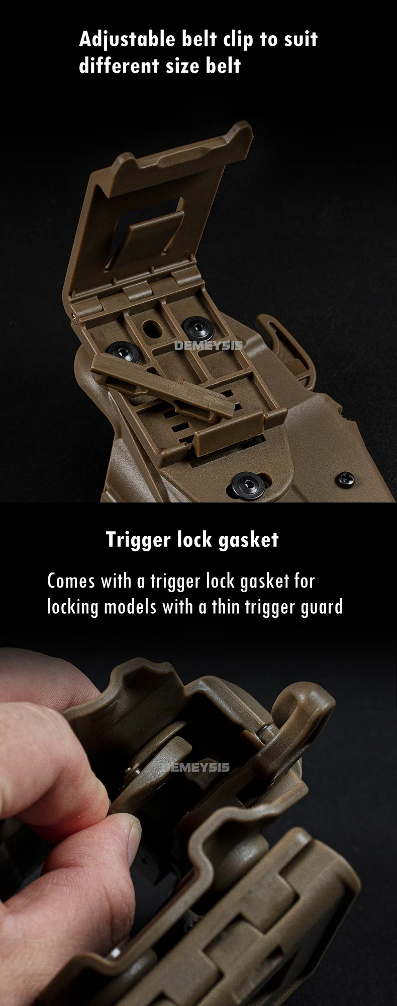 Adjustable Gun Holster — Right/Left Hand Waist Carry Case for Tactical Pistols