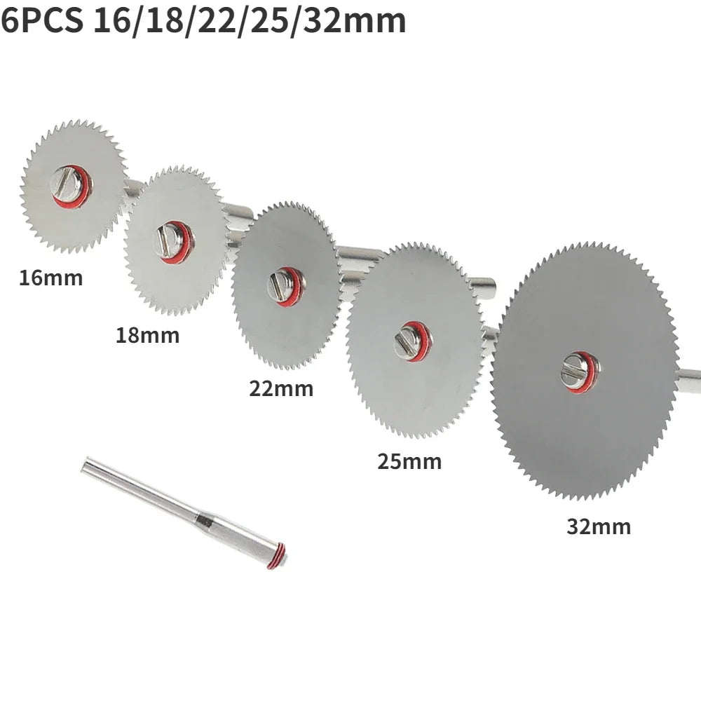 6-32Pcs Mini Circular Saw Blade Set - Sanding Grinding Cutting Discs for Dremel Rotary Tools & Metal Projects