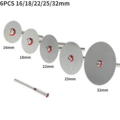 6-32Pcs Mini Circular Saw Blade Set - Sanding Grinding Cutting Discs for Dremel Rotary Tools & Metal Projects