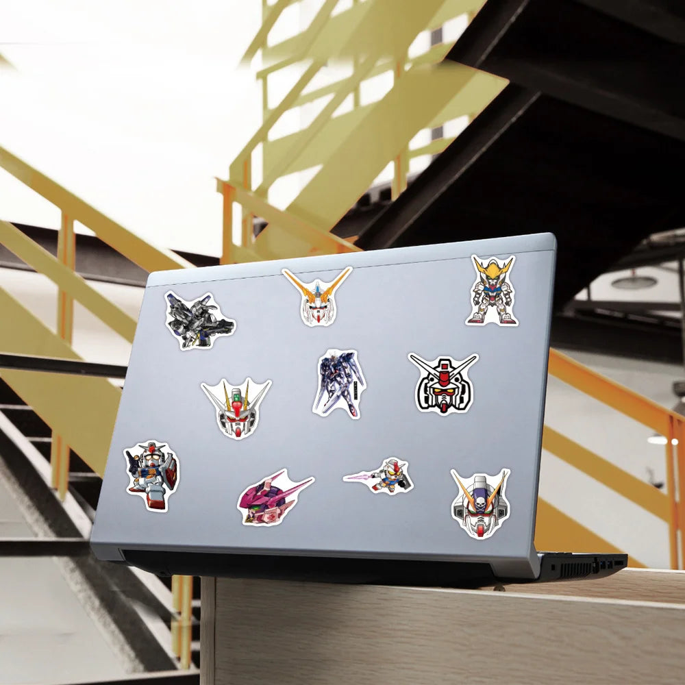 Anime & Gundam Sticker Set - 100/200-Piece Waterproof DIY Decals for Luggage, Laptops, Cars and More