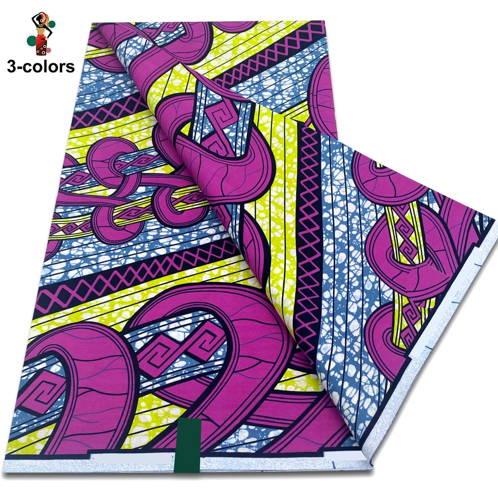 2026 Original African Wax Print Fabric - 100% Cotton Nigerian Ankara Batik Soft Pagne Material