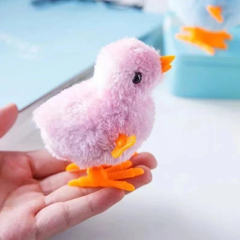 Cat Toy – Wind-Up Plush Cartoon Chicken for Jumping, Walking, and Interactive Play, Kitten Supplies