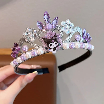Kawaii Anime Frozen Sanrio Princess Crown - Elsa Headdress Jewelry for Girls & Baby - Party Decoration & Gift Accessory
