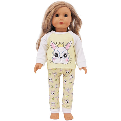 Doll Clothes Multi-Style Daily Set – Pajamas & Home Wear for 43cm Born Baby Dolls & 18-Inch American Dolls, Our Generation Toy Gift