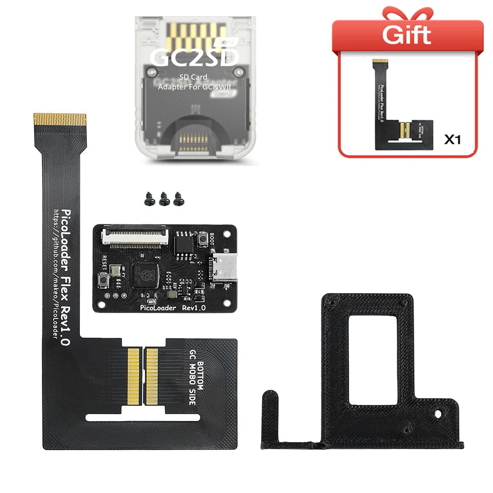 RetroScaler PicoLoader Flex Cable - No-Solder SD2SP2 SDGecko Adapter for GameCube Console
