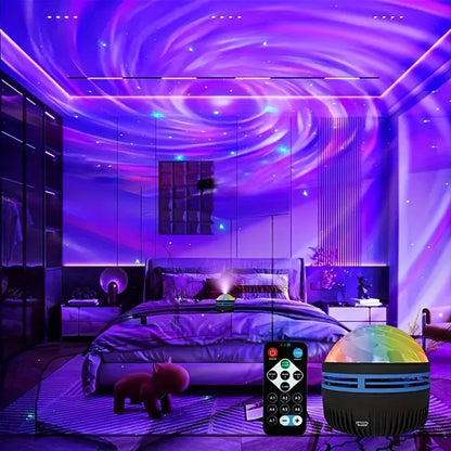 LED Galaxy Night Light Projector - Remote Control Starry Sky Lamp with 7 Modes for Kids Room Decor