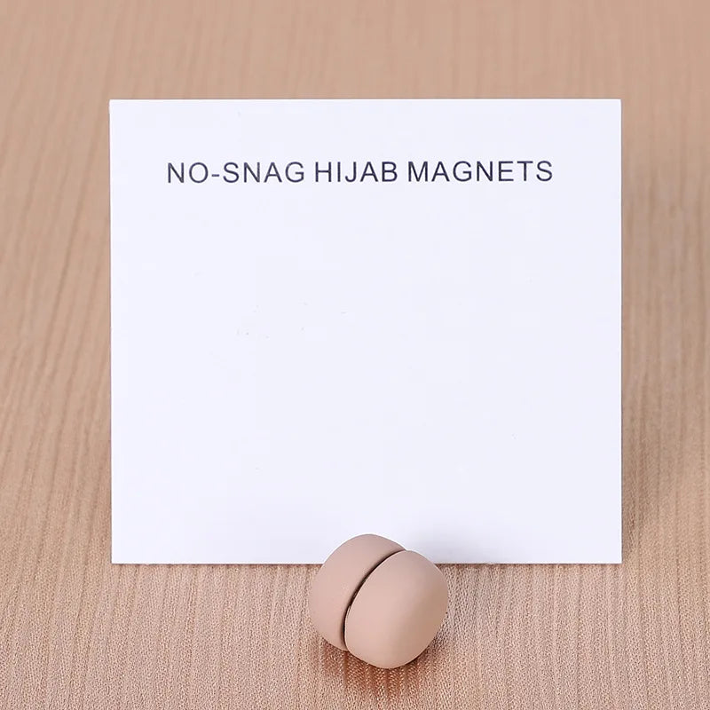WLP Magnetic Hijab Clips - Solid Color Round Strong Magnet Pins for Silk Scarves Shawls Turban Accessories