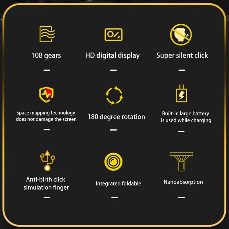 Digital Auto Screen Clicker - Smartphone Tapper for Apps, Video Live Streaming, Gaming, and Tripod Touch Assistance