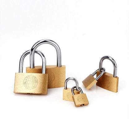 Copper Padlock Small Locks – Luggage, Case, and Locker Security with 3 Keys (20mm-50mm) for Home Improvement Hardware