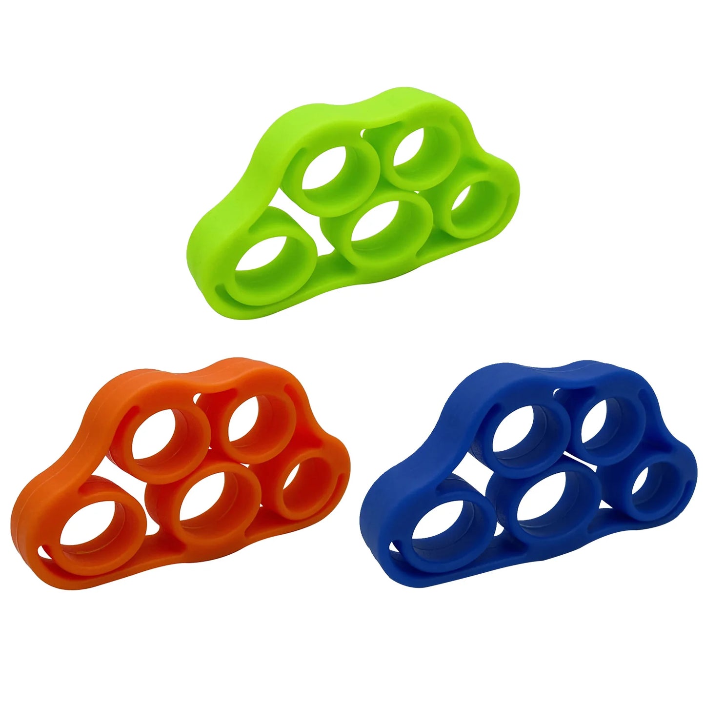 3-in-1 Silicone Finger Strengthener – Elastic Hand Grip Trainer & Guitar Finger Exerciser for Hand Therapy