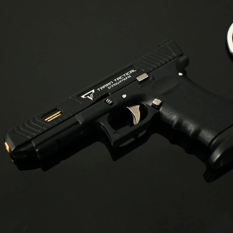 1:3 Mini G34 Pistol Model Keychain - Semi-Alloy Disassembly Toy Bag Pendant Collectible Craft