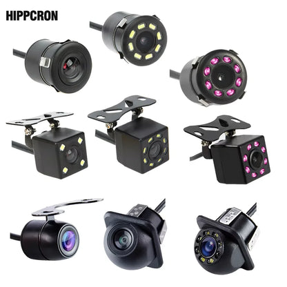 Hippcron HD Car Rear View Camera with 4 LED Night Vision – 170° Waterproof CCD Reversing & Parking Assist Auto Monitor