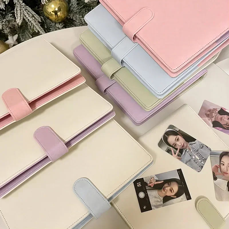 IFFVGX A5 Binder Photocard Holder - Kpop Idol Photo Album - Candy-Colored Collectible Card Storage Book - Kawaii Stationery