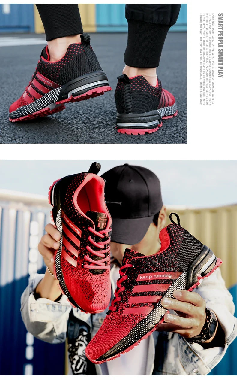 Men’s Air Cushion Running Shoes – Breathable Lightweight Marathon Sneakers for Athletic Training, Comfortable for Women