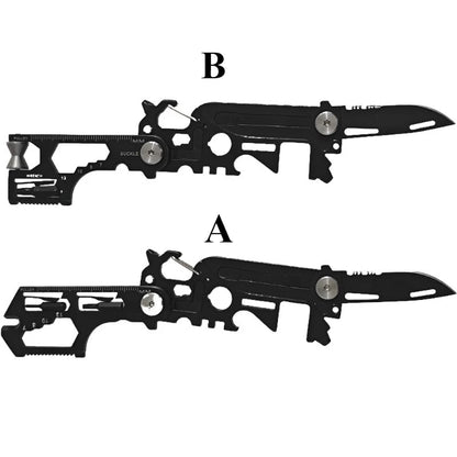 Multifunctional Outdoor Tool Card – Folding Molle Scissors, Mini Army Knife & Bicycle Repair EDC Camping Gear