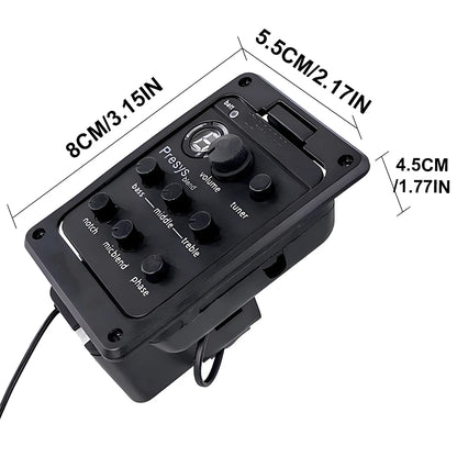 Compatible Fishman 301 Acoustic Guitar Pickup – Electric EQ Box with Preamp, Tuner & Amplifier Support