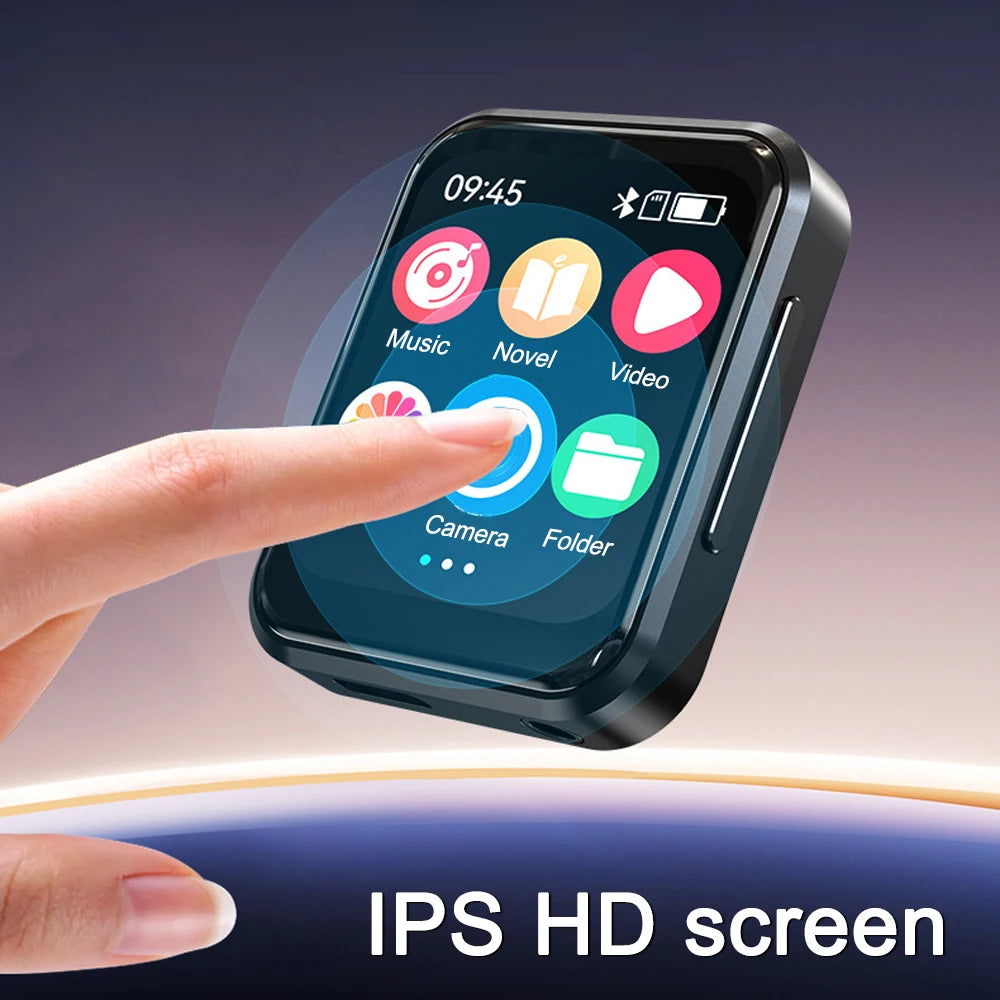 MP3 Music Player with Bluetooth 5.4 - HiFi MP4 Walkman, Full Touch Screen, Built-in Speaker, Recorder, Camera, FM & E-book