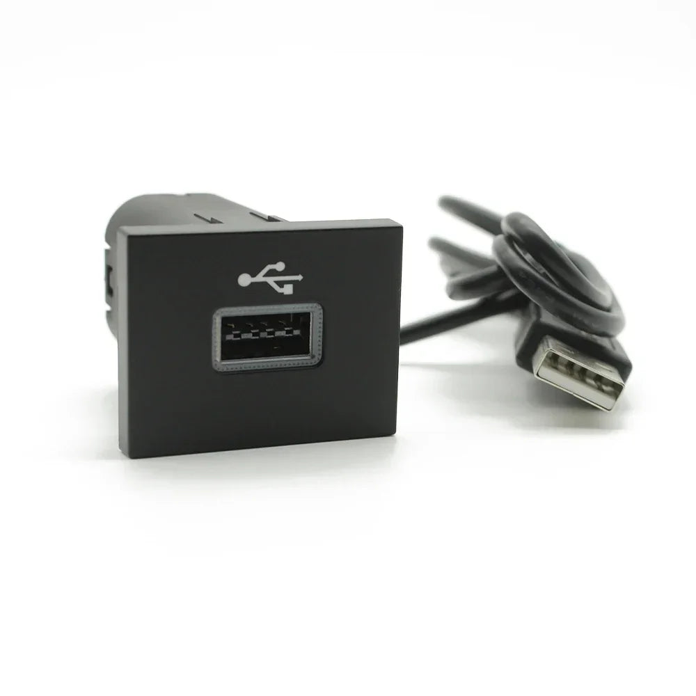 Car USB Audio Adapter — Black/Silver Input Cable for Ford Focus 2 Mk2 2009-2011, U-Disk Flash Interface Accessory