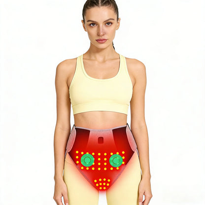 660nm Red Light Heating Pad - 162 LED Abdominal Warming & Massage Support for Menstrual Comfort
