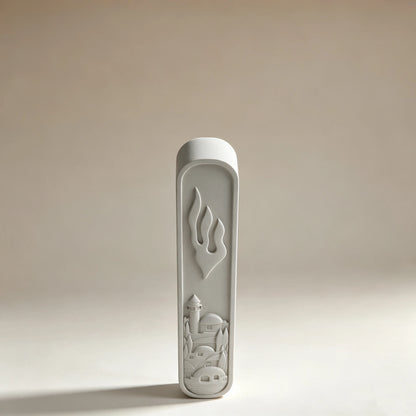 Mezuzah Case Silicone Mold - Jerusalem Cityscape Relief Casting Mold for Judaica Door Decoration