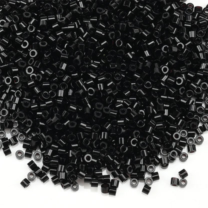 1000Pcs 1.6x1.3mm Japan Glass Seed Beads 11/0 – Cylindrical Loose Beads for DIY Statement Jewelry Making (5g Pack)