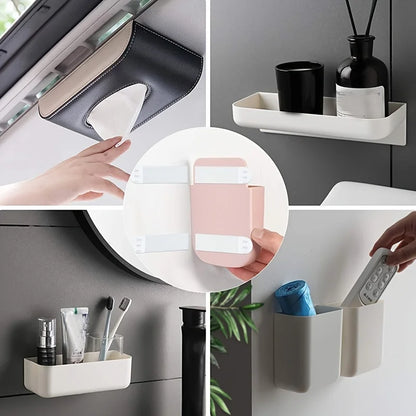 Double-Sided Adhesive Wall Strips — 12/24 Pairs Removable Hooks for Damage-Free Hanging