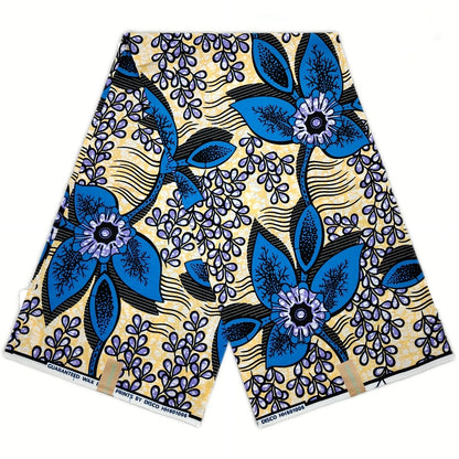 100% Cotton African Ankara Wax Fabric - Soft Real Wax Print for Dresses