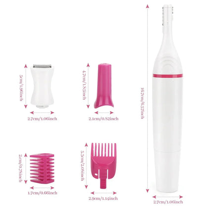 5-in-1 Women’s Painless Electric Hair Remover & Epilator — Portable Razor Trimmer for Legs, Bikini & Body Care