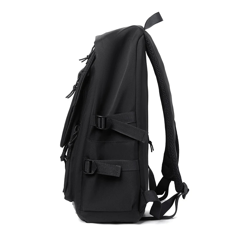 15 Inch Polyester Waterproof Men’s Backpack – Simple, Fashionable Student & Couple Computer Bag