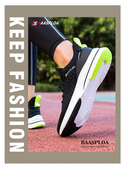 Baasploa Men’s Sport Shoes – Breathable Mesh Running & Casual Sneakers, Non-Slip Comfortable Outdoor Walking Shoes