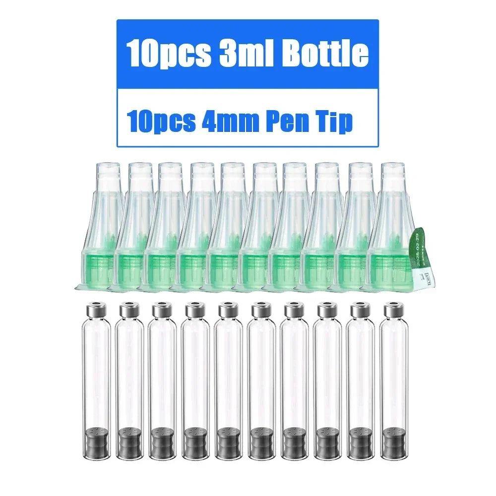 Magic Pen Tattoo & Insulin Cartridge — 3ml Empty Cassette Bottle for Lilly Insulin Injection Pen & Medical Aesthetics