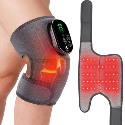 660nm 850nm Infrared Knee Pad - 3-in-1 Heated Joint Massager for Knee, Shoulder and Elbow Support