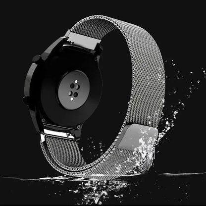 20mm/22mm Milanese Magnetic Loop Watch Strap – Compatible with Garmin Venu 2/3, Forerunner 55/158/165/245/255/265/645/745/965 Music