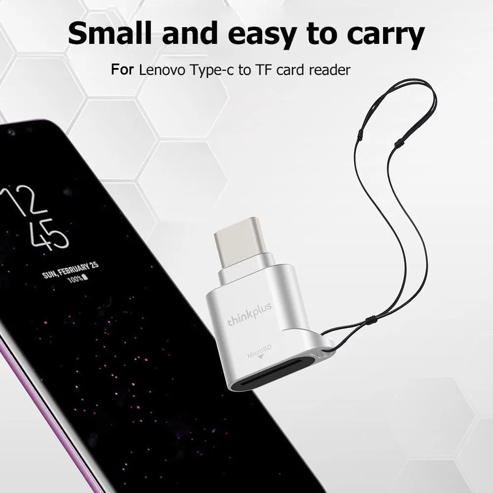D201 USB-C Card Reader 480Mbps – OTG Type-C Adapter for Micro SD/TF Cards Up to 512GB for Laptop & Smartphone